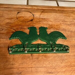 Vintage Green Chicken Key Holder